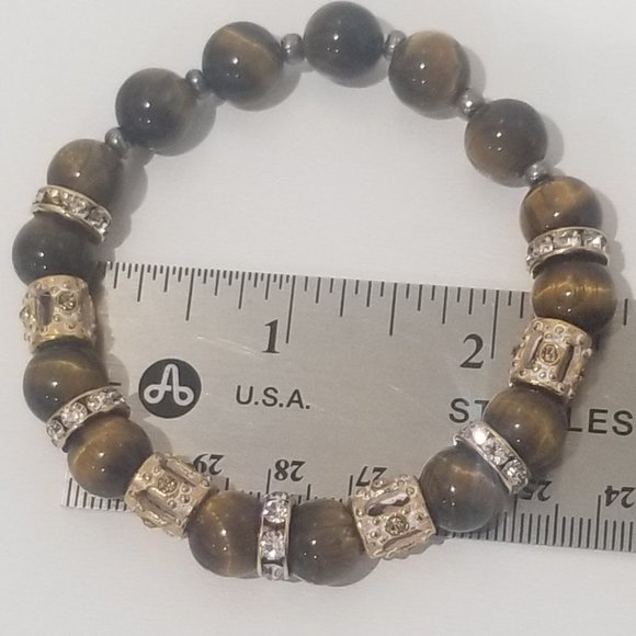 Feel Good™ - 8” Elastic - Empress Cadet Bracelet - Tiger's Eye - Picture 11 of 11
